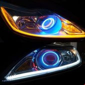 Unikum Citroen C1 Oto Far Üstü Kayan LED Silikon 60 cm Su Geçirmez - 2