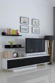 Zürih Tv Ünitesi Beyaz Siyah - 4