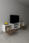 Moonlife İstanbul Tv Ünitesi Beyaz Ceviz thumbnail 2