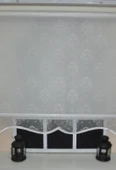 Çift Mekanizmalı Kirli Beyaz Damask Tül Perde ve Ekru Stor Perde STB45252-V01  EKRU 80 x 200 - 2