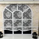 StorBurada Çift Mekanizmalı Kirli Beyaz Damask Tül Perde ve Ekru Stor Perde STB45252-V01  Ekru 140 x 200 thumbnail 12