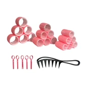 Croc 1237 Pembe 37 Parça Bigudi Seti, 18 Bigudi, 18 Saç Pensi, 1 Tarak thumbnail 3