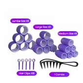 Croc 1237 Mor 37 Parça Bigudi Seti, 18 Bigudi, 18 Saç Pensi, 1 Tarak thumbnail 2