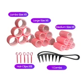 Croc 1237 Pembe 37 Parça Bigudi Seti, 18 Bigudi, 18 Saç Pensi, 1 Tarak thumbnail 5