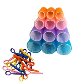 Croc 1226 Bigudi Seti 12 Adet Cırtlı Saç Bigudisi (+20Li Saç Pensi) thumbnail 1