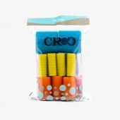 Croc 1210 Cırtlı Sünger Bigudi 14Lü Karma Paket +20Li Saç Pensi thumbnail 2