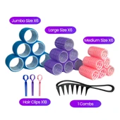 Croc 1237 Karma 37 Parça Bigudi Seti, 18 Bigudi, 18 Saç Pensi, 1 Tarak thumbnail 3