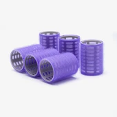 Croc 1215 Büyük Boy Bigudi 6Lı (Cırtlı - Yapışkanlı Bigudi) Mor Çap: 4.5Cm thumbnail 4