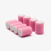 Croc 1207 Pembe Cırtlı Sünger Bigudi 8Li Çap 4Cm thumbnail 3