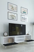 Moonlife İstanbul Tv Ünitesi Beyaz Siyah thumbnail 2