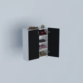 Turna 4 Raflı Ayakkabılık Siyah thumbnail 9