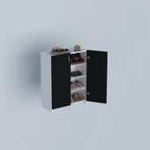 Turna 4 Raflı Ayakkabılık Siyah thumbnail 3