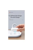 3in1 İphone Watch Uyumlu Magsafe Kablosuz Şarj Cihazı Beyaz Ch-7060 - 2