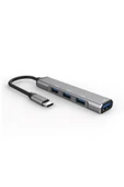 Type C Giriş 4x Usb Hub Otg Cihazı Laptop Notebook Bilgisayar Telefon Televizyon Usb Çoklayıcı - 1