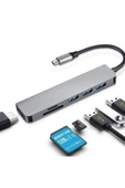 6-1 Macbook Matebook Usb 3.0 Kart Okuyucu Hdmi Type-c Çevirici thumbnail 2