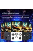 R36MAX Retro Video Oyun Konsolu Linux Sistemi 4.0 Inç IPS Ekran 64 GB Taşınabilir El Konsolu thumbnail 2