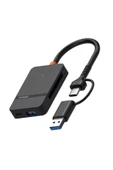 ADS-316 USB-C + USB 8 Port MS CF TF/SD DHC SDXC Kamera Kart Tak Çalıştır Kart Okuyucu - 1