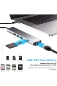 8in1 Usb Type-c Hub Port Adaptör Hdmı Usb Ethernet Pd Girişli - 4
