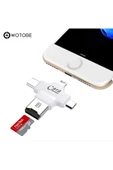 4'ü 1 Arada USB 3.0 SD/TF/CF/MS Uyumlu Bellek Kartı Adaptör Kart Okuyucu - 2