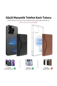 İ-Bix  iMW3 MagSafe Uyumlu Çoklu Kart Taşıma Özellikli Manyetik PU Deri Cüzdan thumbnail 7