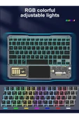 KB-333 RGB Işıklı Cep Telefonu-Tablet-Notebook-PC-IOS Uyumlu Bluetooth Klavye - 2