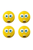 Sünger Bob  PS5/PS4/PS3/Xbox One/One X/One S/Series X/Series S 3D Analog silikon Koruyucu -4 Adet - 1