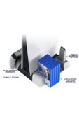 PS5 Disk Dijital/PS5 Slim Disk Dijital Uyumlu Multi Fonksiyonel Soğutucu Şarj İstasyonu - 2