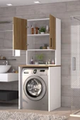 Üst Dolaplı Çok Amaçlı Çamaşır Makinesi Dolabı Çam - 2