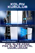 PG-P5S005 PS5 Slim Disk-PS5 Slim Dijital Uyumlu 3 Kademeli LED Işıklı Arka Soğutucu Fan thumbnail 3