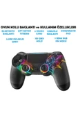 PS4/PC Uyumlu RGB Çift MOtor Titreşimli Spiderman Bluetooth Oyun Kolu - 3