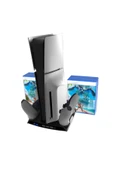 P5D-002 PS5 Slim Disk/PS5 Slim Dijital Uyumlu Stand Şarj Cihazı Soğutucu Fan thumbnail 3