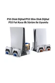 PS5 Disk Dijital/PS5 Slim Disk Dijital Uyumlu Multi Fonksiyonel Soğutucu Şarj İstasyonu - 3