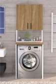 Üst Dolaplı Çok Amaçlı Çamaşır Makinesi Dolabı Çam - 1