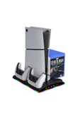 TP5-3570 Multi Fonksiyonel PS5 Slim/ PS5 Dijital RGB Işıklı Soğutma ve Şarj İstasyonu - 3