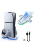 Ps5 Slim Ve Ps5 Slim Dijital Uyumlu Rgb Işıklı Multi Fonksiyon Soğutma Ve Şarj Ünitesi - 1