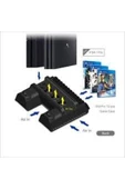 Playstation 4 Slim Ps4 Pro Uyumlu Fanlı Stand Ve Oyun Kolu Usb Şarjlı Ps4 Şarj Stand - 3