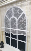 Çift Mekanizmalı Kırık Beyaz Tül Perde ve Ekru Stor Perde STB4003  Beyaz 160 x 200 - 2