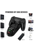 Ps4 Slim Pro Dual Charging Dock Göstergeli Şarj Istasyonu Playstation 4 Göstergeli Pinli Dock Uyumlu - 2