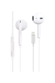 I7 Lighthing To Stereo Earphone Kablolu Kulaklık Beyaz thumbnail 1