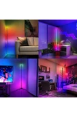 RGB LED 150cm Kule Tip Köşe Arka Plan Atmosfer Dekor Lambası - 6