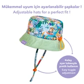 Milk&Moo Jungle Friends Ayarlanabilir Bebek Yazlık Şapkası 0-18 Ay - 6