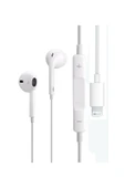 I7 Lighthing To Stereo Earphone Kablolu Kulaklık Beyaz thumbnail 3