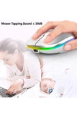 Rgb Ledli Şarj Edilebilir Sessiz Tıklamalı Ergonomik Çift Modlu Kablosuz Bluetooth Mouse thumbnail 2
