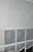 StorBurada Çift Mekanizmalı Kirli Beyaz Damask Tül Perde ve Ekru Stor Perde STB45252-V01  Ekru 170 x 260 - 3