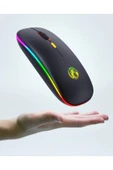 1600dpi Rgb Işıklı Şarjlı Oyuncu Gamer Kablosuz Mouse Fare - 4