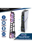 TP5-3538S PS5 Slim Disk PS5 Slim Dijital Uyumlu Hız Ayarlı RGB Arka Soğutucu Fan thumbnail 1