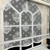 StorBurada Çift Mekanizmalı Kirli Beyaz Damask Tül Perde ve Ekru Stor Perde STB45252-V01  Ekru 120 x 200 thumbnail 9