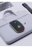 1600dpi Rgb Işıklı Şarjlı Oyuncu Gamer Kablosuz Mouse Fare - 7