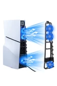 TP5-3538S PS5 Slim Disk PS5 Slim Dijital Uyumlu Hız Ayarlı RGB Arka Soğutucu Fan thumbnail 4
