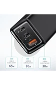 Gan 65w Yüksek Hızlı 2xtype C 1xusb Girişli Şarj Cihazı thumbnail 7